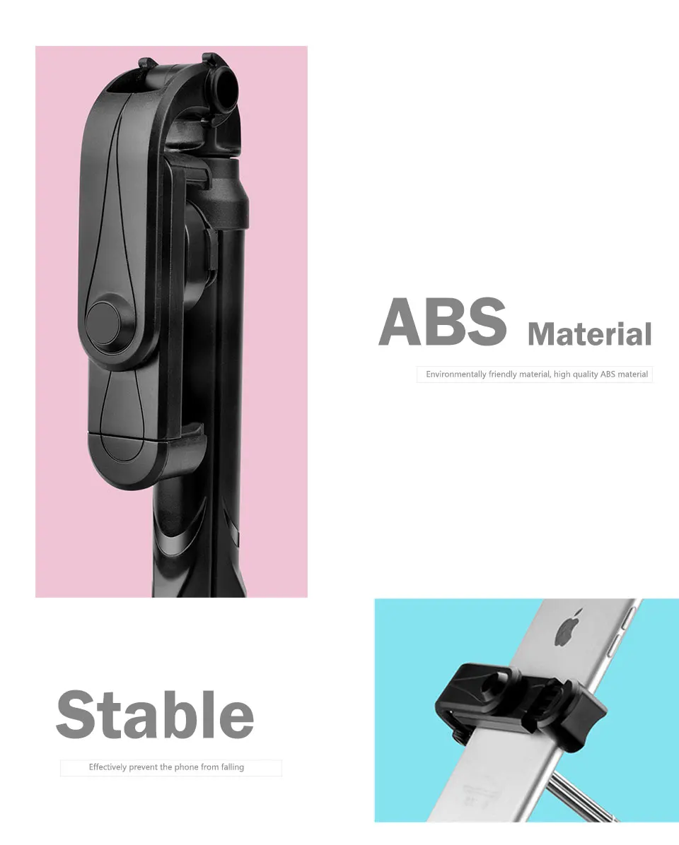 Wireless Bluetooth Selfie Stick Mini Tripod Extendable Monopod Universal Portable Handheld for IOS Android Smart Phone (11)