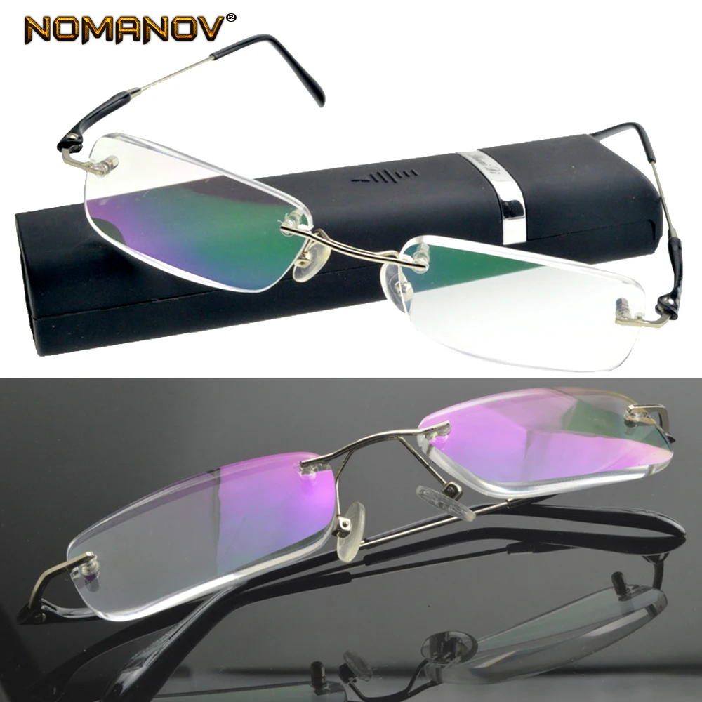

Business Elite Rimless Frameless Ultra-light Portable Blue Light Blocking Reading Glasses +0.75 +1 +1.25 +1.5 +1.75 +2 +2.25TO+4