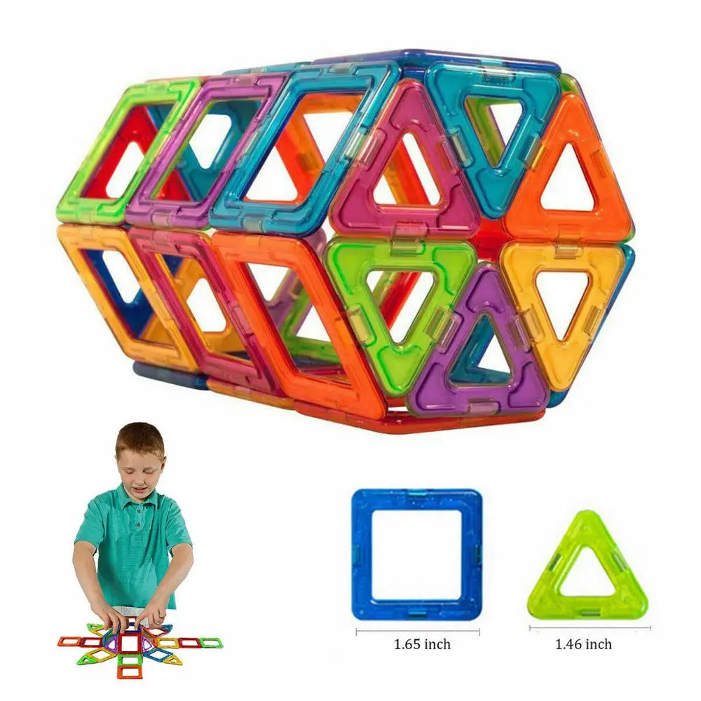

50Pcs All Magnetic Building Educational Children Toys Blocks Construction Model