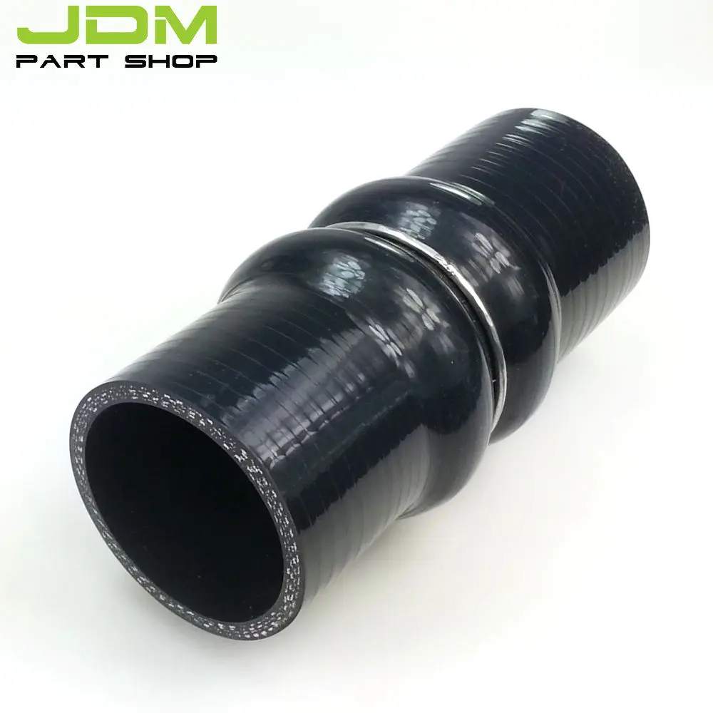 63mm 2.5" BLACK SILICONE HOSE DOUBLE HUMP HOSE Straight Hump Coupling