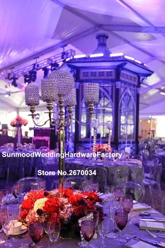 

30days sent out order )sliver crystal wedding lead road flower decoration pillar crystal stand