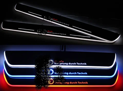 

YY LED Moving Door Scuff Car Moving-Light LED Door Sill Plate for A7 S7 RS7 stainless steel LED welcome lamp