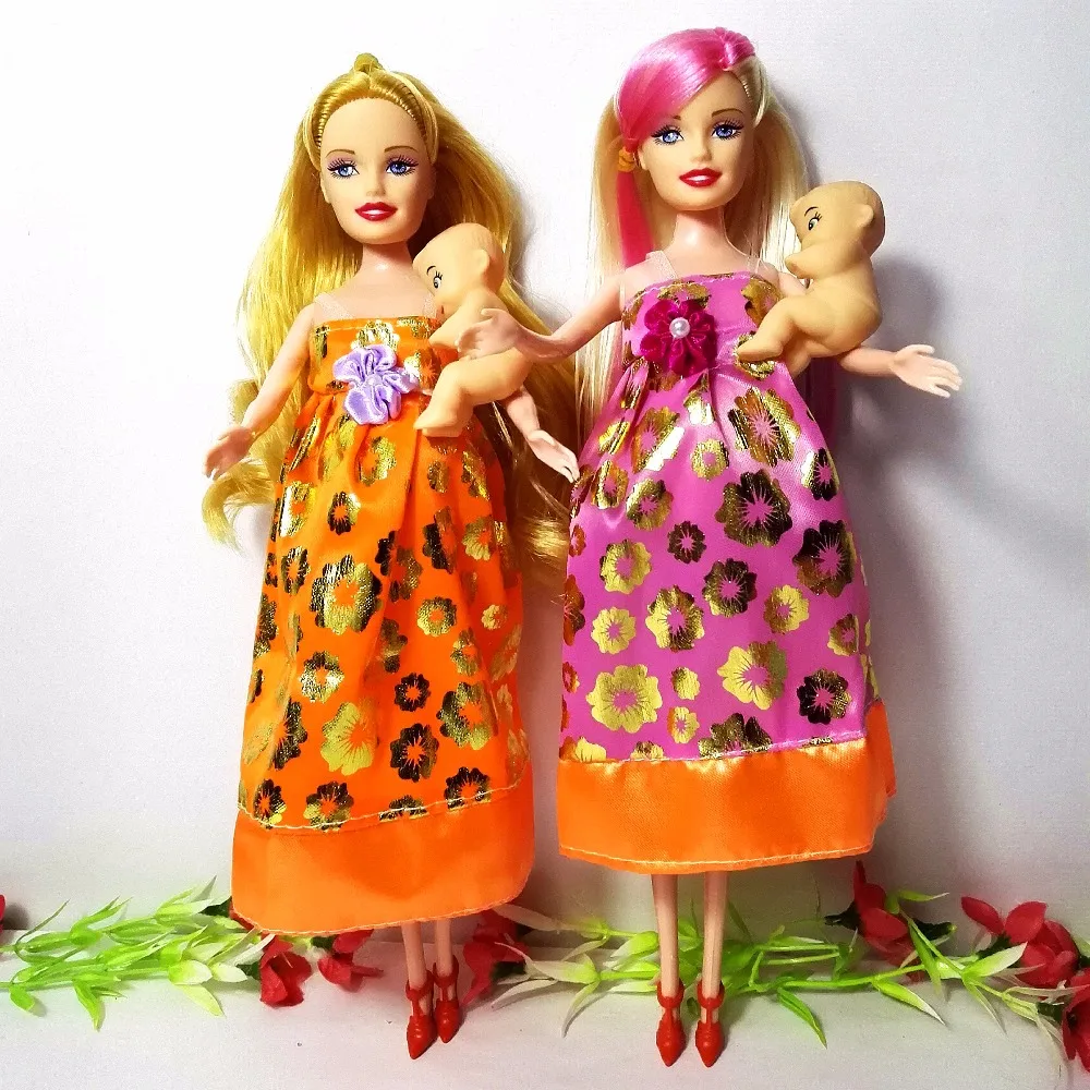 

New Educational Real pregnant doll suits mom doll have a baby in her tummy for barbie,doll family for barbie,girls gift toy