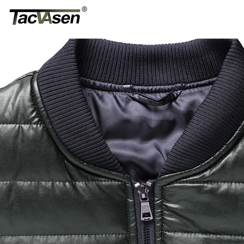 TACVASEN, зимняя мужская тактическая кожаная куртка, осенняя военная куртка-бомбер, армейская куртка-пилот из искусственной кожи, Повседневная мотоциклетная куртка