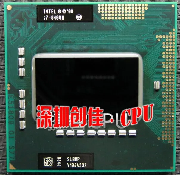 Процессор Intel cpu ноутбук Intel I7-840QM SLBMP I7 840QM 1,86G-3,2G/8 M HM57 QM57 чипсет 820qm 920xm