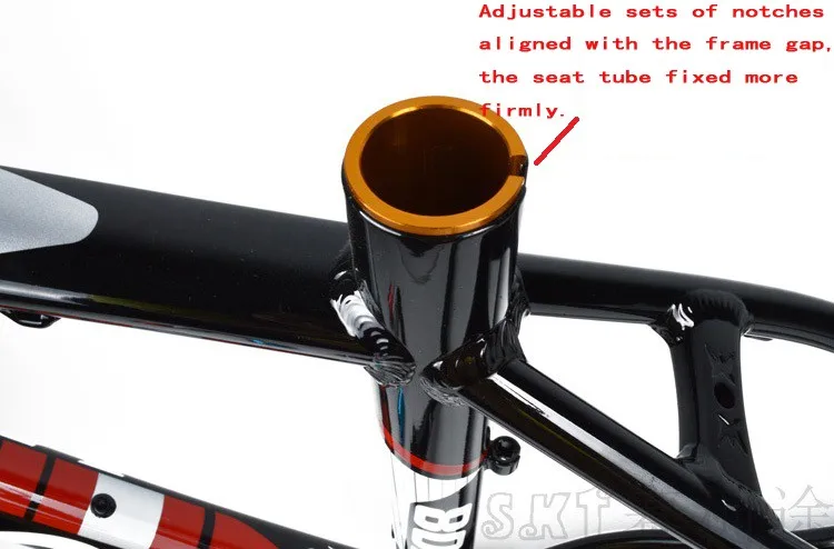 Discount 30.8 30.4 31.6mm turn 27.2mm seat tube mountain bike road bicycle frame seat tube, seat tube sleeve bicycle seat adjustable set 1