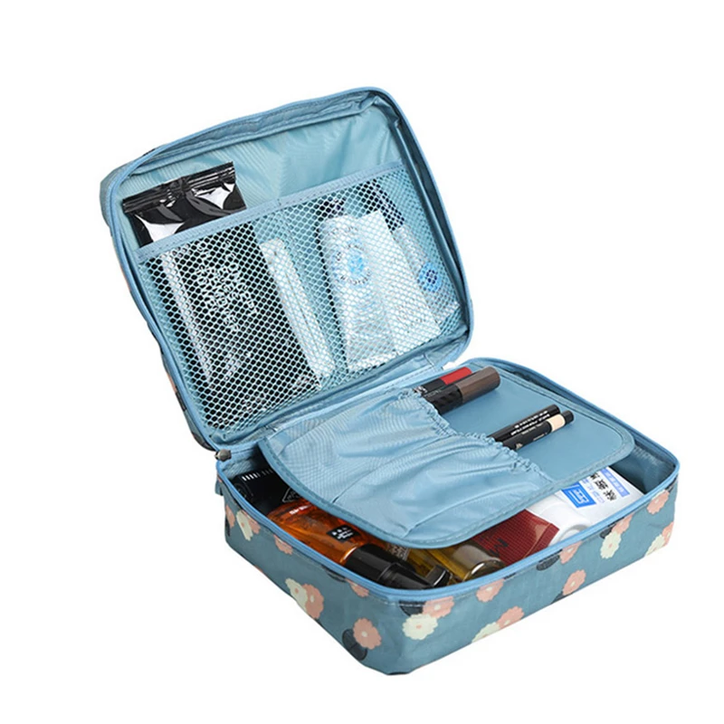 

SEREQI2019 new men and women zipper waterproof nylon makeup storage bag travel beauty makeup storage bag cosmetic bag