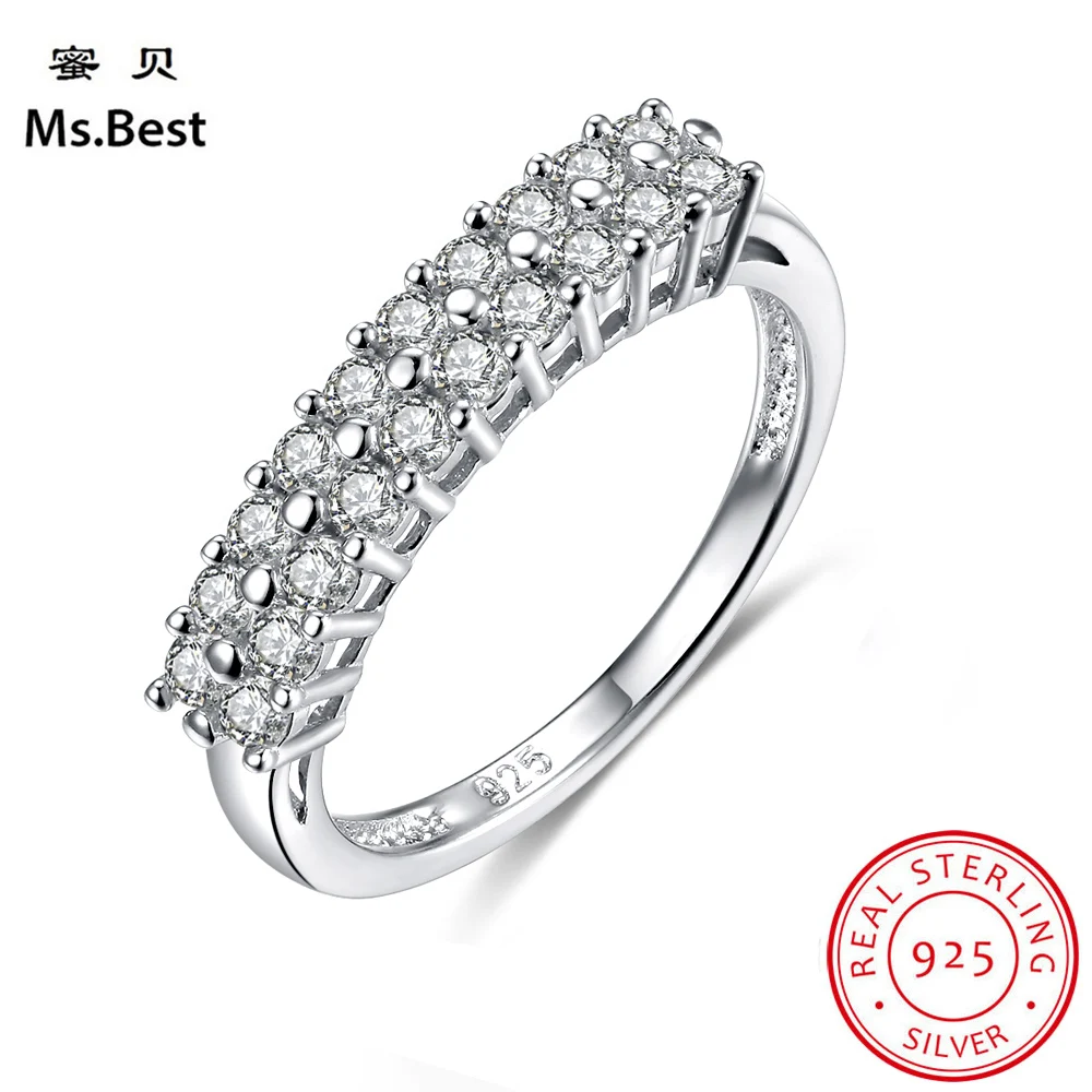 Fine 18k White gold plated over sterling silver engagement Ring for women Jewellery set with lab diamond bridal Gift | Украшения и