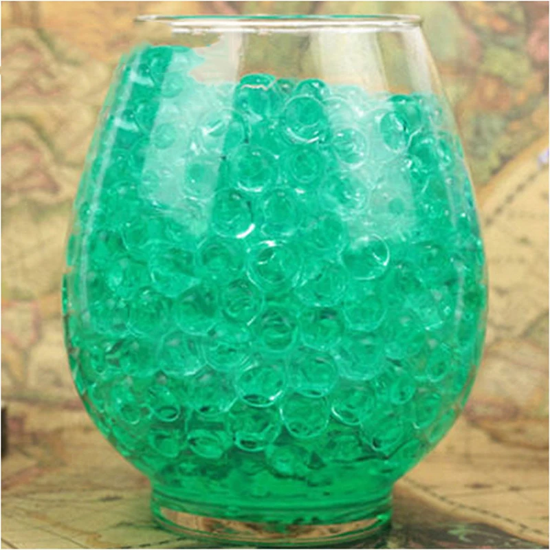 1KG / Bag Pearl Dark Green vase filler Shaped Crystal Soil Water Beads