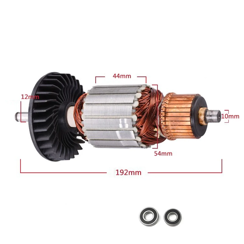 Замена AC220-240V арматурного ротора Угольная щетка для MAKITA 9067 9067S 9069 9069S 9069X 9067F 9069F угловая шлифовальная машина якорь - Цвет: Rotor  bearing