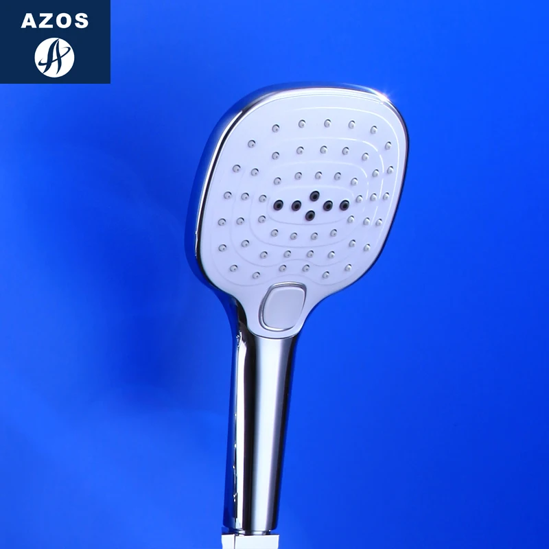 

Azos Shower Head Abs Plastic Chrome Three Functions Pressurized Shower Room Practical Shower Room Round 20mm G1/2 HS110A