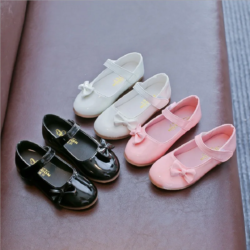 Kid Shoes Girl Children Leather Shoes Princess Wedding Shose For Little