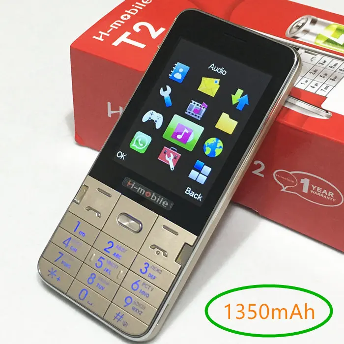 T2 Russian keyboard Russian menu 1350mAh 2 8 dual sim mobile phone cheap Phone gsm Cell