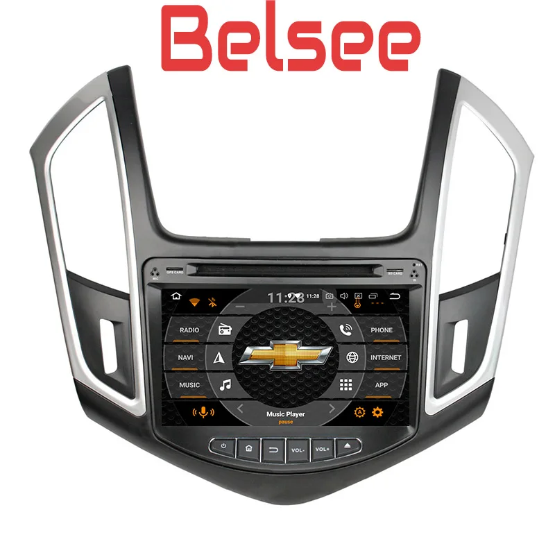 Belsee Octa Core Android 8.0 Multimedia Auto Radio GPS Navigation Car DVD Audio Player for Chevrolet Chevy Cruze 2013