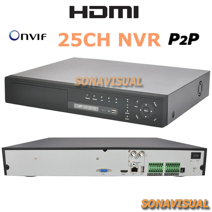 25CH NVR Professional 25 Channel Motion Detection 960P/720P/1080P IP