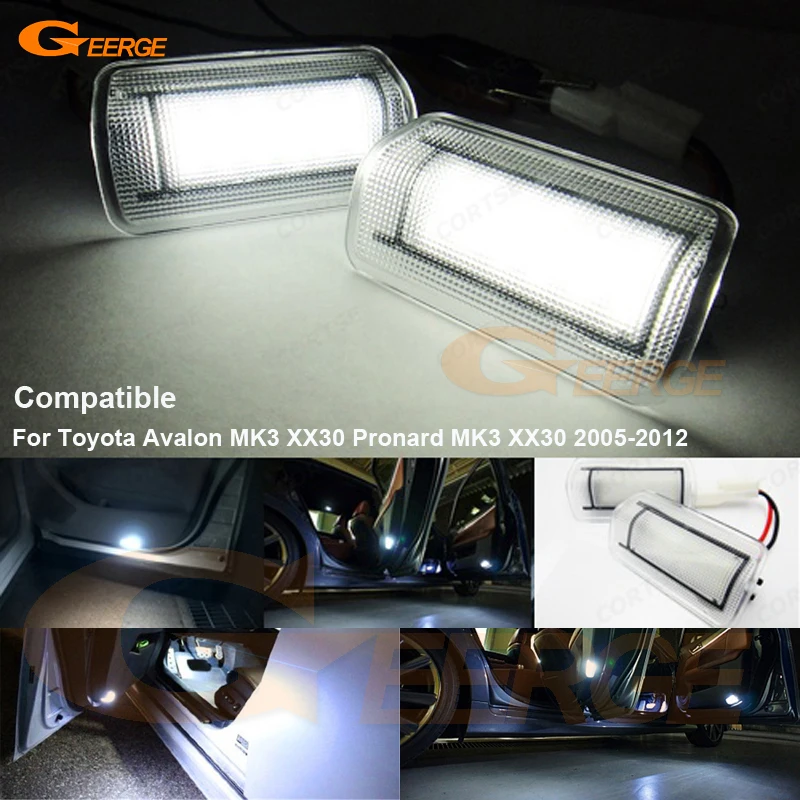 

For Toyota Avalon MK3 XX30 Pronard MK3 XX30 2005-2012 Excellent Ultra bright 3528 LED Courtesy Door Light Bulb No OBC error
