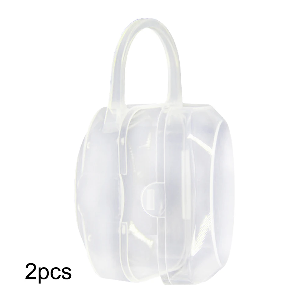 

2 Pcs Portable Pacifier Clip Holder Baby Pacifier Nipple Case Holder Box