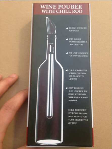 50 Набор охладитель для вина из нержавеющей стали, палочка для охлаждения вина, самый быстрый простой способ держать вино идеально охлаждено#001