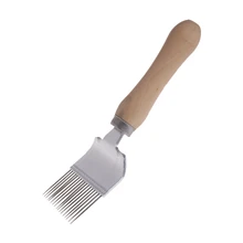 Пчеловодство игла Вилка Прямой пчеловод деревянная ручка откалывание пчелиный мед скудный- S004