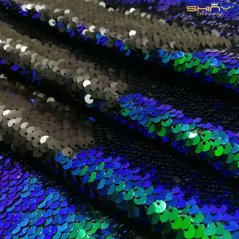 Iridescent Green 240x245 см золото/черный/розовый ткань с обратимой Блестки для платья/скатерти/Свадебные украшения/фон material-0615C - Цвет: Iridescent Green