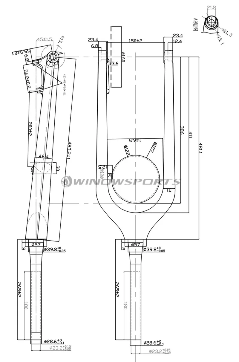 26er fat bike fork