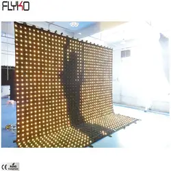 Flyko Лидер продаж P100mm 4x4 м в двери led видео занавес гибкий светодиодный экран