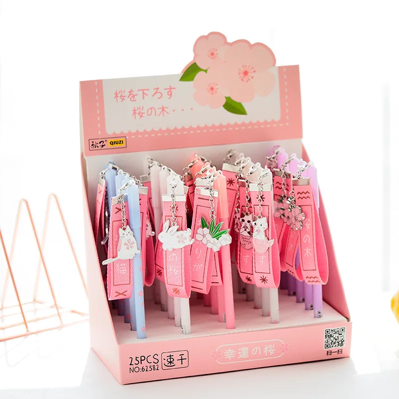 Lucky Cherry Sakura быстросохнущая Женская ручка Escolar Papelaria школьные и офисные