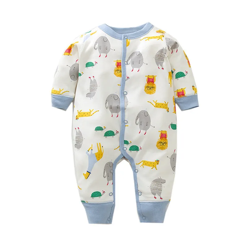 Весенне-осенние детские комбинезоны для новорожденных; одежда из хлопка с длинными рукавами для маленьких мальчиков и девочек; одежда для сна с героями мультфильмов для младенцев; одежда для малышей - Цвет: Style 13