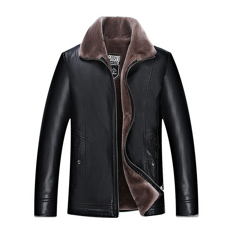 Hot ماركة جلد الرجال الجلود الفراء الشتاء الفراء المخملية واحدة متكاملة سمكا سترة جلدية الرجال السترات الجلدية الفاخرة السلع