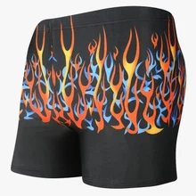 Мужские плавательные трусы водонепроницаемый купальный костюм с пуш-ап мужской Дайвинг купальный костюм трусы боксеры дышащие пляжные спортивные шорты с принтом