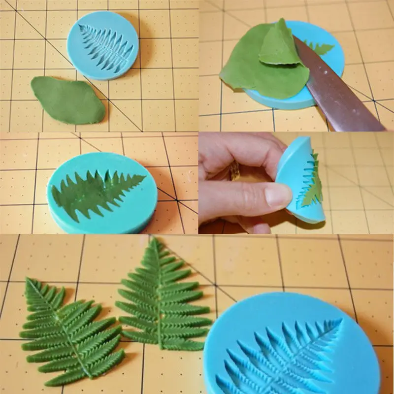 JX-LCLYL Leaf Shape Silicone Fondant Cake Mould Flexible Sugar Craft Baking Mold Decor