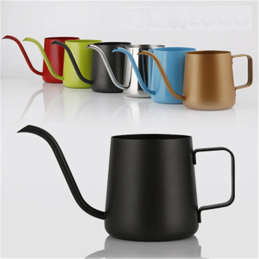 

350ML Stainless Steel Espresso Gooseneck Kettle Drip Coffee Pot Long Spout Hand Pour Over Kettle Cup Teapot Coffee Tool