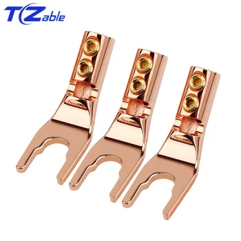 

U/Y Spade Banana Plug Male Solder Wire Connector Gold Plated Copper Speaker Terminal Fork Spade Plugs Audio Adapter Hifi Y Plug