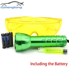 Gzhengtong Авто кондиционер фонарик детектор утечки инструмент фтороскопический тест фонарик защитный зеленый 28 светодиодный фонарь