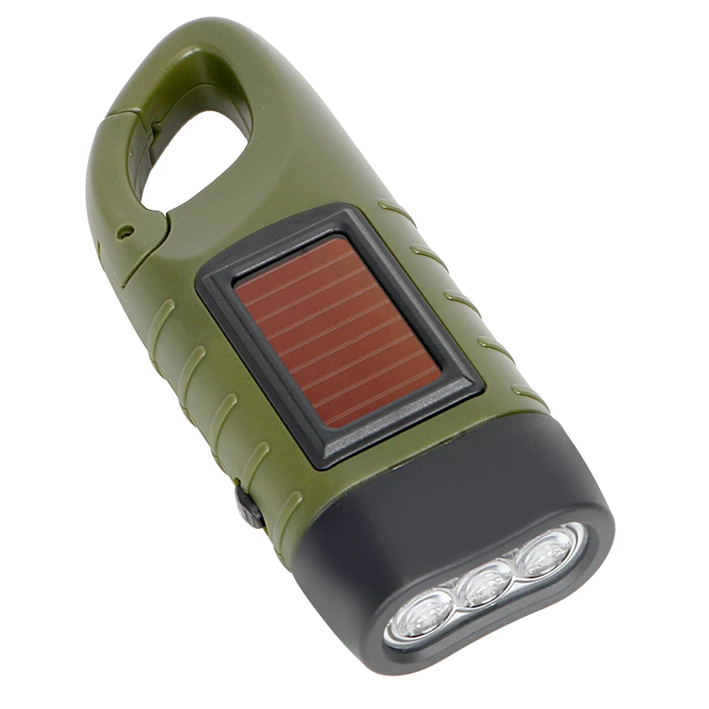 Tent Light Torch Lantern Hand Crank Dynamo Portable LED Flashlight for Outdoor Camping