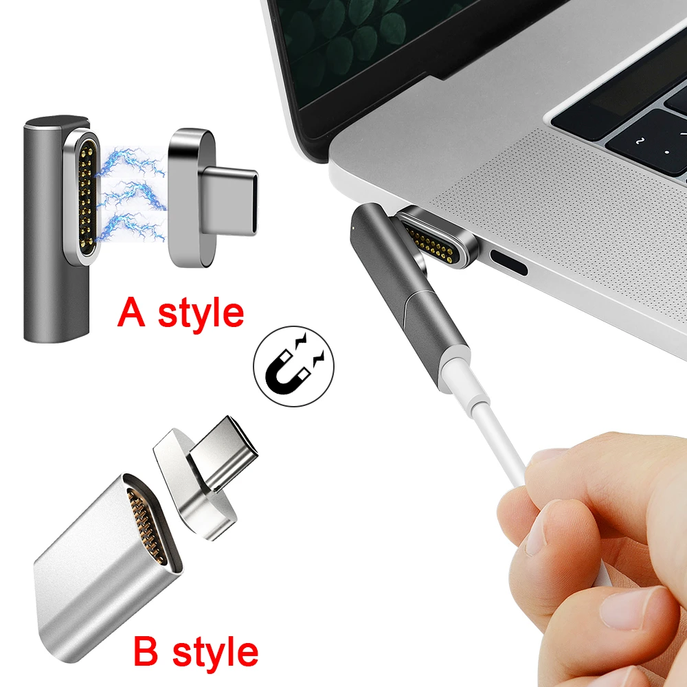 Высококачественный Магнитный usb адаптер с 20 контактами коннектор Type C PD 100 Вт для