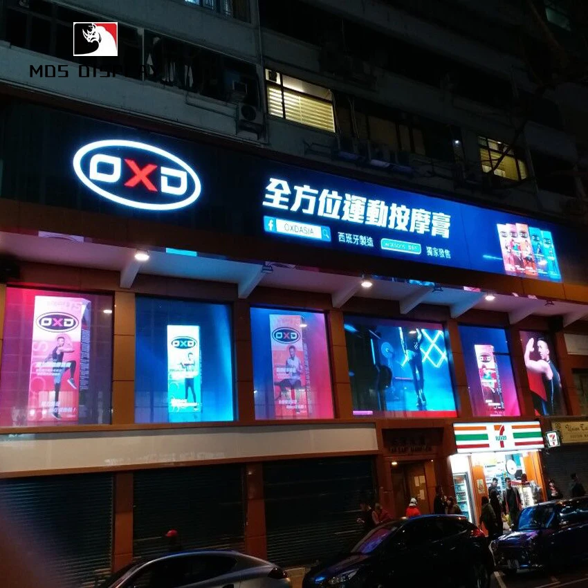 P7 81 Outdoor Transparent Led Display Screen Full Color Glass