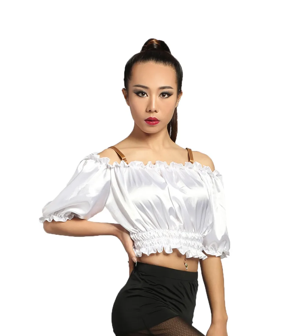 

G1022 latin ballroom dance professional folding style shirt tops