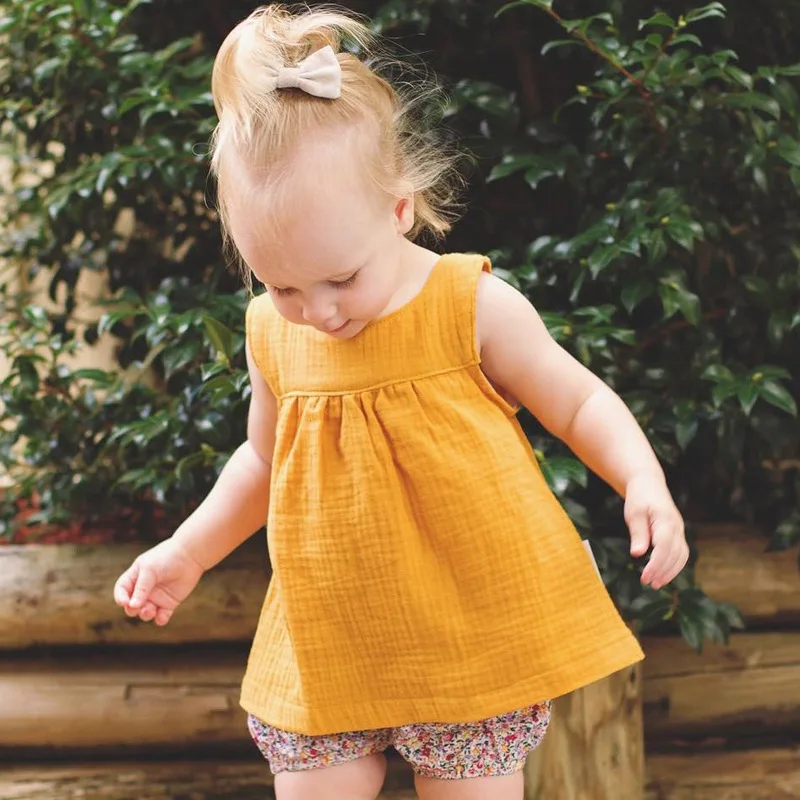 

2018 Baby Girls Summer Sets 0-4T Tops Pants Linen Cotton Kids Outfits Children Clothing Newborn Comfortable Toddler Clothes New