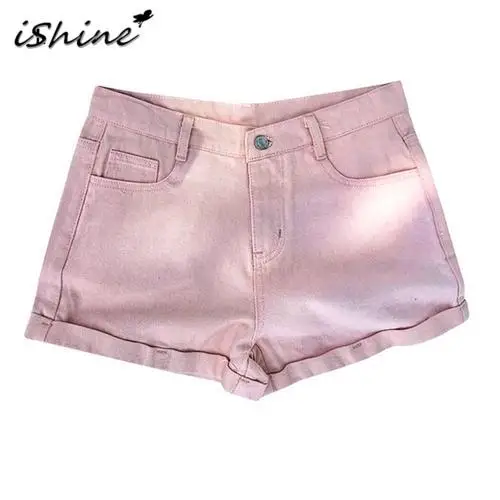 Hot Sale Women's Summer Casual High-waisted Solid Curvy Hemming Wide-legged Cowboy Shorts With Zipper Pocket