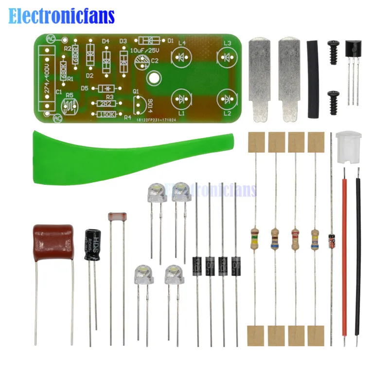 Набор для творчества светодиодный светильник Ночной светильник светочувствительный датчик CON-L ночной Светильник электронный производственный набор 1 Вт 220 В