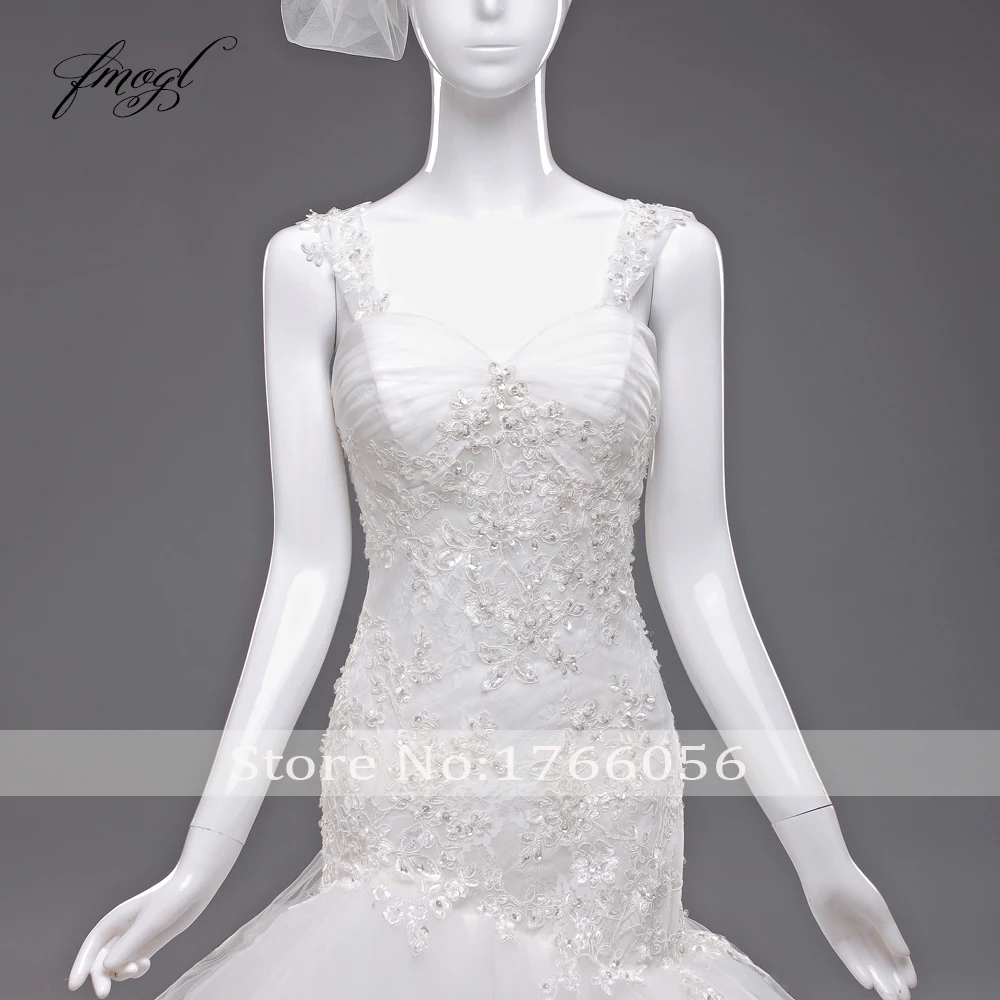 Fmogl Vestido De Noiva Милая Русалка Свадебные платья 2019 аппликации из бисера Часовня