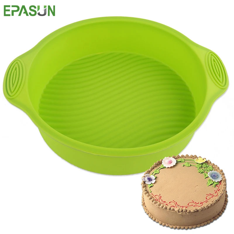 

EPASUN 10 Inch DlY Round Shape Silicone Cake Mold Baking Tools Bakeware Maker Mold Tray Baking Supplies Food-Grade Silicone