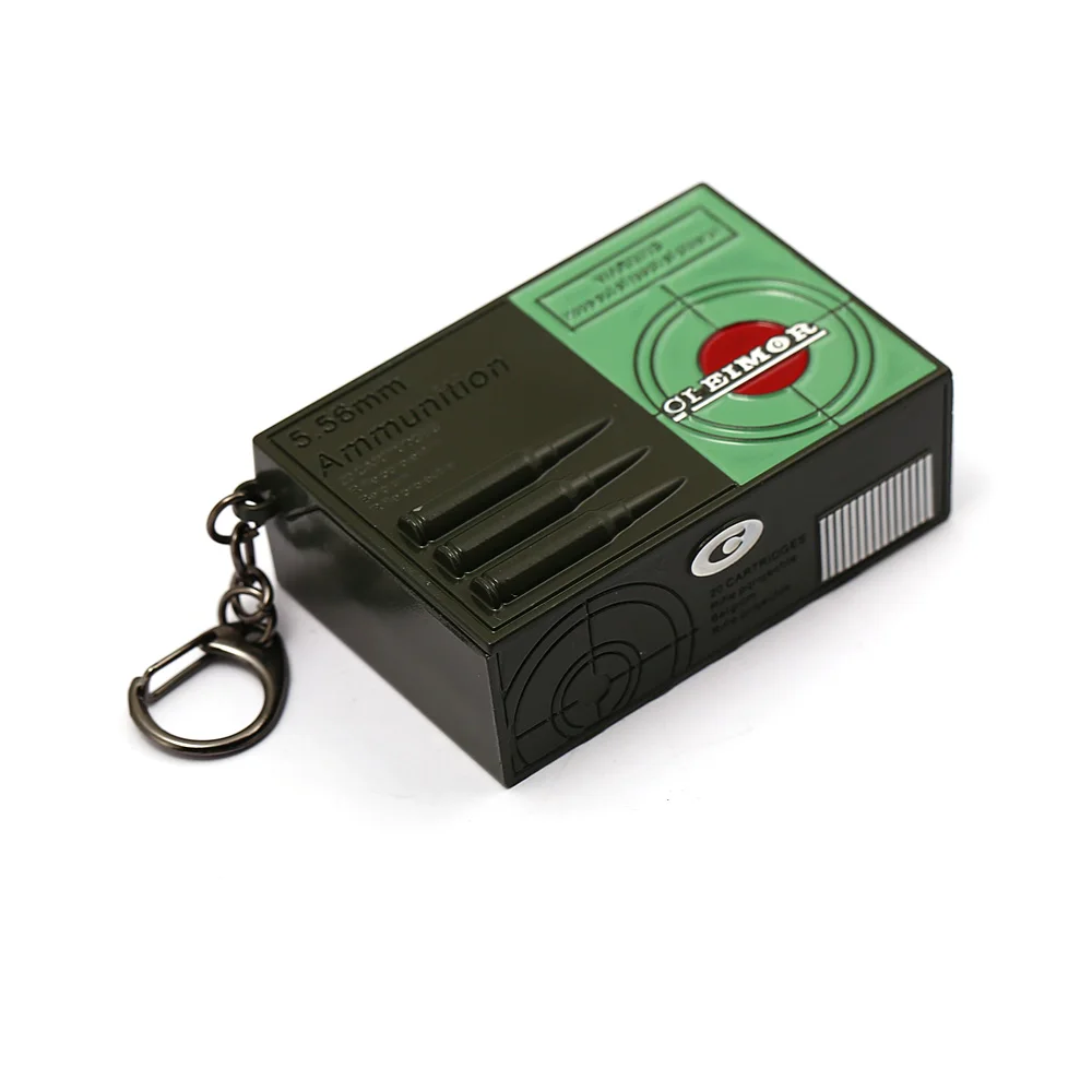 Игровой ящик для выживания джедаев, брелок для ключей PUBG Battleground Level 3 Bullet Box Playerunknown's Holder, металлический брелок