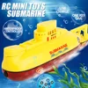 MiNi Remote Submarine Toy Boat Model Depth 360° Rotation 6CH 40mhz / 27mhz RC Boat Submarine Toys For Children Gift 5