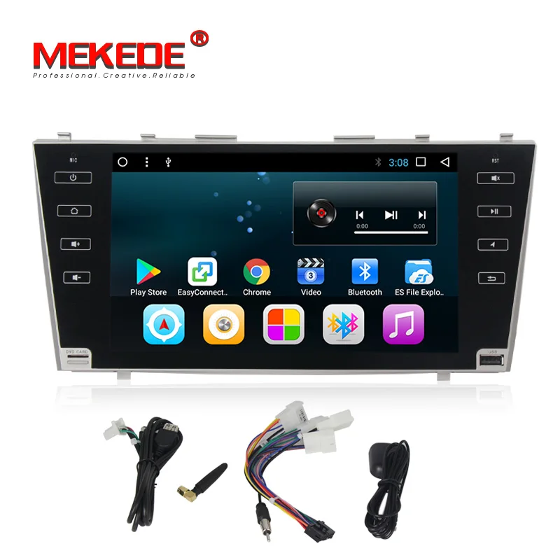 Top Allwiner T3 Android 7.1 car gps navigation player for Toyota camry 2008 2009 2010 2011 car dvd player car stereo radio wifi BT 5