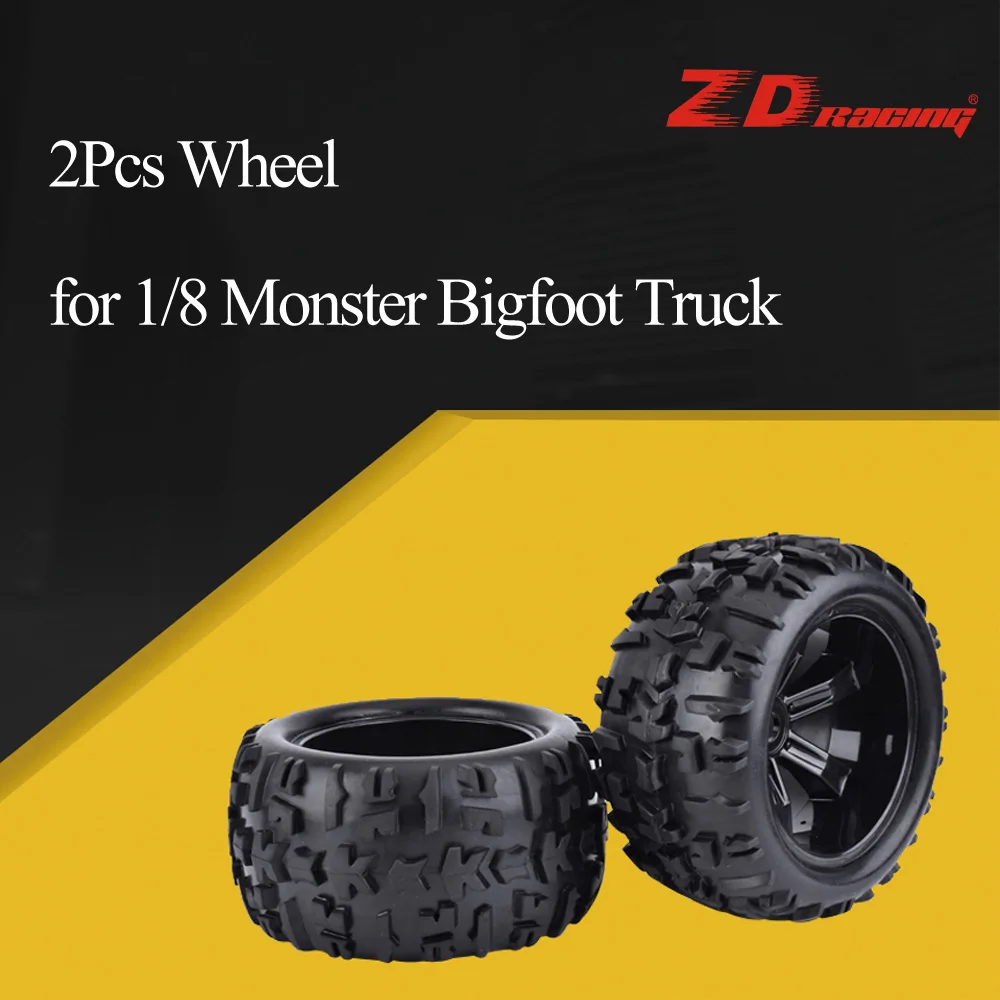 

2Pcs ZD Racing 150mm Wheel Rim and Tires 17mm Hex Hub for 1/8 Monster Bigfoot Truck HSP Off Road HPI RC Car Accessories