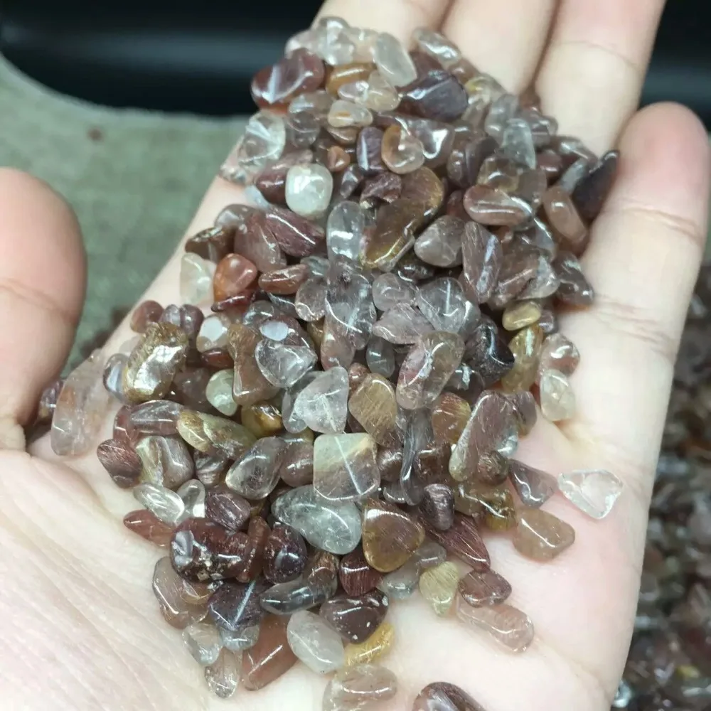 Wholesale Natural Copper Rutilated Quartz Crystal Stone Rock Mineral