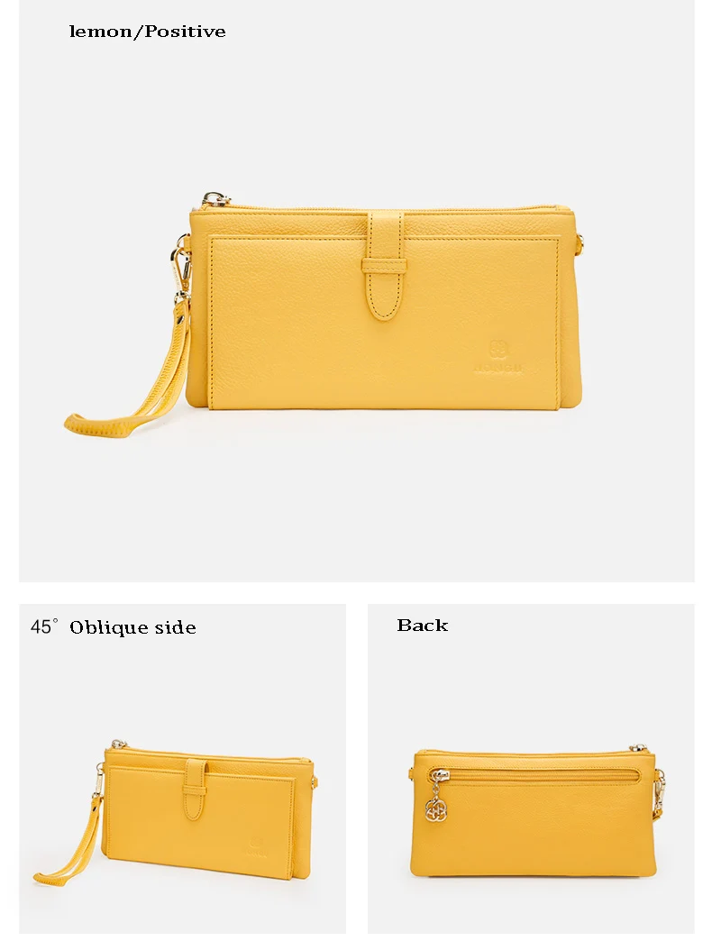 Luxury Fashion Women Wallets Lady Coin Purse Clutch Wrist Bag Girl Coin Pocket 100% Genuine Cowhide Leather Multi-function Purse    H40101394- (9)