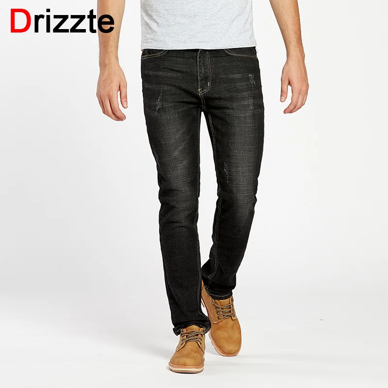 Drizzte, мужские джинсы, высокая эластичность, черный хлопок, деним, Брендовые мужские джинсы, джинсы для мужчин, брюки, брюки